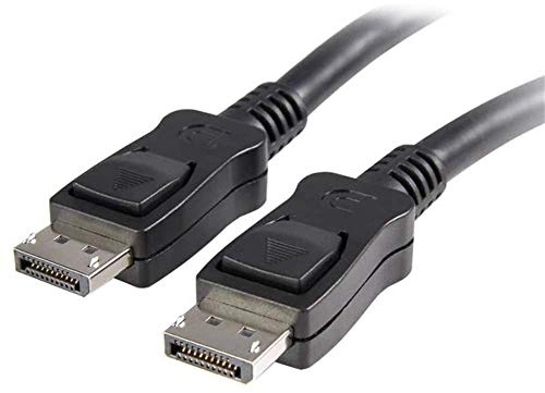 StarTech.com DisplayPort Cable - 1 ft - with Latches - Short DP Cable - 4K DisplayPort to DisplayPort Cable - DisplayPort 1.2 Cable (DISPLPORT1L), Black