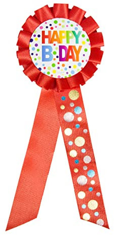 Folat Geburtstag Anstecker/Order mit Punkten XL