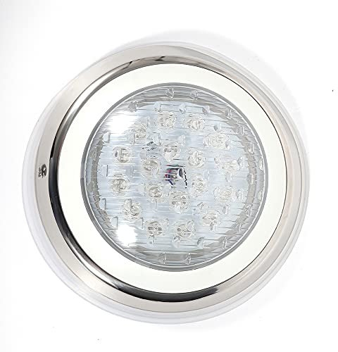 54 W LED undervatten poolbelysning, RGB dimbar IP68 vattentät LED undervattenstråle, rostfritt stål skal, undervatten LED-pool med fjärrkontroll med 15 färger för fontän, stagno, pool
