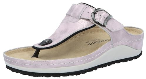 Berkemann Damen Berkina Pantolette Perlato medium Fußbett: Nicht herausnehmbar 7,0 Altrosa/Glitter Leder