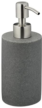 Relaxdays tvålpump, gjord av rostfritt stål, tvåldispenser, tvålbehållare, badrum, tvål, ca 180 ml, färger