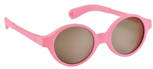 BÉABA, Occhiali da sole per bambini 9-24 mesi, 100% protezione UV - CAT 3, protezione laterale, comfort ottimale, aste regolabili a 360°, Joy, rosa neon