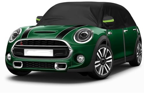 Autoabdeckung Wasserdicht Ersatz für Mini Cooper 3 Door 2000-2025, Sonnenfest Hälfte Autoabdeckung, Halbgarage UV Beständige Halbe Auto Abdeckplane Staubdicht Schneefest Outdoor Indoor