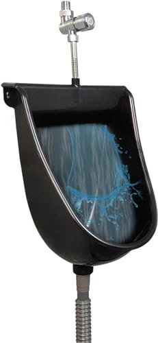 VBVARV Urinal Zur Wandmontage Urinale Für Den Außenbereich Herrentoilette Urin Für Die Außentoilette Aus Kunststoff Mit Schlauch Für Garage/Schuppen/Hinterhof/Auto/Reisen,Schwarz