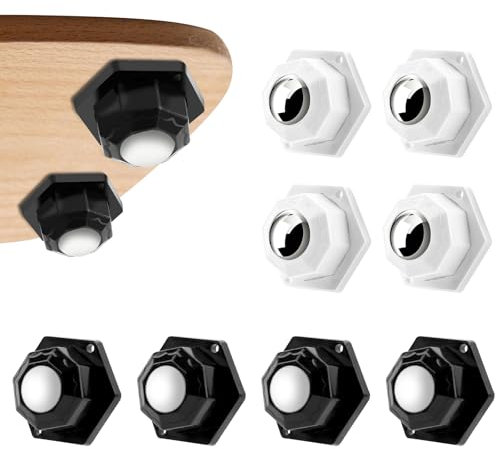 8 Pcs Ruedas Deslizantes para Muebles Pesados, Ruedas Giratorias Autoadhesivas con Ruedas Giratorias de 360° Ruedas Muebles, Ruedas para Electrodomesticos Pequeños, Mini Ruedas Adhesivas Giratorias