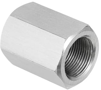 PATIKIL Dadi Accoppiamento Esagonali Acciaio Inox304 M16x1xL30mm Tonargento | M16 x Passo 1, Lunghezza 30mm / 1,2, Filettatura Completa, Connettore Barra Filettata, Elementi Di Fissaggio