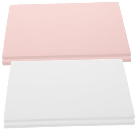 Homoyoyo 4pezzi Blocchi per Intaglio in Gomma Kit per Incisione di Timbri in Gomma Blocchi per Incisione di Linoleum per Timbri Forniture per Stampa Colore Rosa Bianco