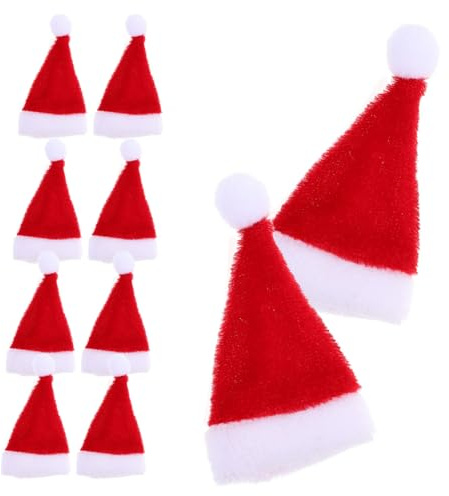 BCOATH 12 St Mini Julmössor för Vinflaskor och Dekorativa Små Tomteluva i Julfest och Granpynt Charmig och Hållbar Juldekoration för Godisförpackningar och Små Dockor