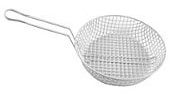 Thunder Group PLBB010M Breading Basket, 10 Dia. x 3 deep, Medium mesh, White Plastic Coated Wire
