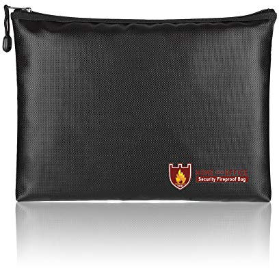 TsunNee Sac à Documents Ignifuge et Imperméable, Sac de Sécurité Incendie, 20,1 x 30,2 cm