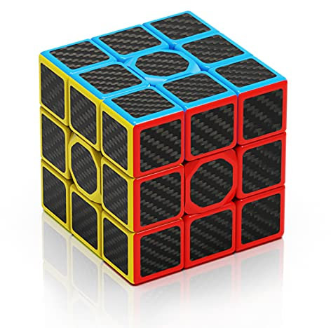 ROXENDA 3X3 Zauberwürfel 3X3X3 Speed Cube, Schneller Als das Original,56mm Classic Size (Kohlefaser)