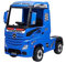 Electric Kids Ride On Lorry, 12V Battery Powered, 2.4G Parental Remote Control, for 3-6 Years, Licenced Mercedes Truck, LED Lights, Aux Input (Blue)