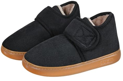 CMZYBBD Pantofole Invernali Uomo Pantofole di Cotone Caldo da Donna Invernale-Peluche Foderate, Slip di Scarpe da Interno E Esterno per Uomini E Donne, Scarponi da Neve-nero-42 43