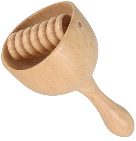 Mikinona Wooden Cupping Massage Cup Ergonomic Swedish Torch Wood Design for Handheld Roller for Enhanced Relaxation for Home Use