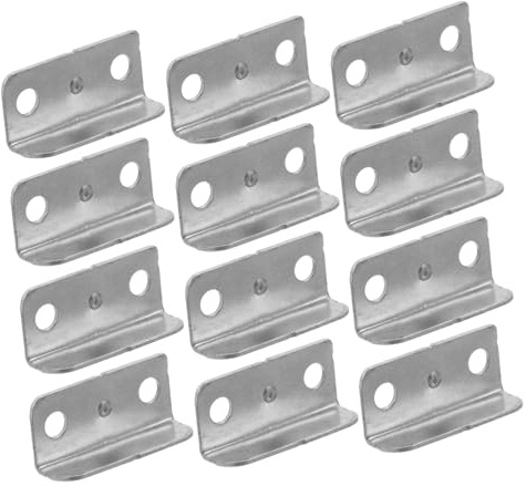 Operitacx Plaque de Verrouillage Métallique Lot de 20 Pièces Robuste et Facile à Installer Forme en L à Angle Droit pour Tiroir en Fer Argenté pour Meuble de Bureau et Maison