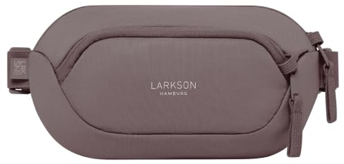 Larkson Bolso de Pecho Mujer y Hombre Marrón - Helge - Bolsa en Bandolera con Bloqueador RFID y Trabillas Antirrobo sobre la Cremallera - Acolchado de Malla - Repelente al Agua