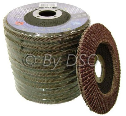 Toolzone Trade Quality 115mm - 4 1/2 inch 80 Grit Sanding Flap Disc (10 pack) AB011