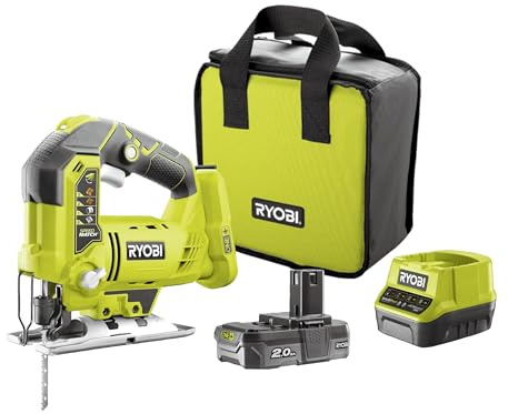 Ryobi R18JS-0 - Batteria per seghetto Alternativo, 18 V, 3000 Giri/min, 25 mm, 2,0 Ah