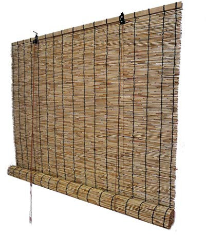 HHXX Stores, Store Enrouleur, Rideau Naturel en Roseau, Thermique/Respirante, Store Bateau,pour IntéRieur, ExtéRieur, FenêTres, Stores sur Mesure