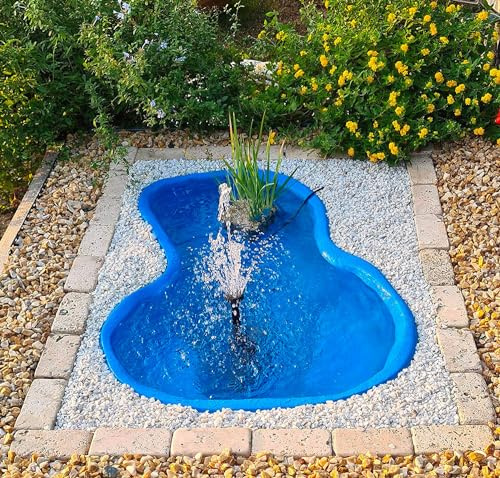 Giordanoshop Laghetto Artificiale da Giardino 136x100x34 cm in Polietilene 220 Litri Azzurro