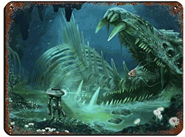 Subnautica Elektronische Spiele Leinwand Poster (1) Retro Poster Metall Blechschild Chic Art Retro Eisen Malerei Bar Menschen Höhle Cafe Familie Garage Poster Wanddekoration 30 x 40 cm
