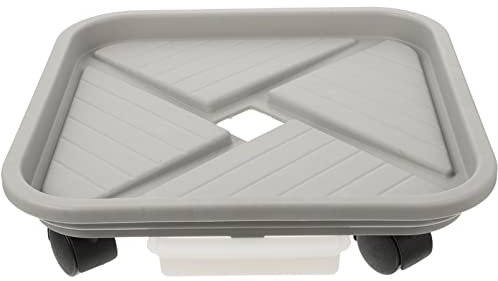 Yardwe Plant Caddy with Wheels and Drainage Tray Square Flower Pot Mover Plastic Garden Rolling Plant Stand Heavy Duty Plant Pallet Dolly for Moving Heavy Large Plant Pot