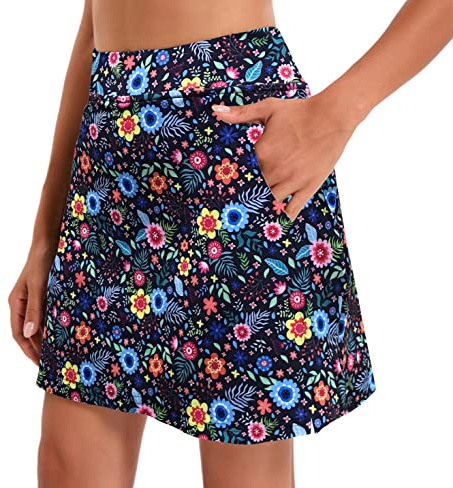 Oyamiki Women's Active Performance Skort Lightweight Skirt for Running Tennis Golf Workout Sports Printing M