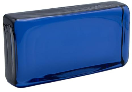 Fuchs Design Brique en verre Crystal Collection Classic bleu foncé, env. 20 x 10 x 5 cm