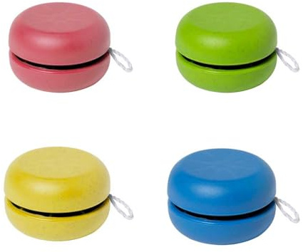 Yoyo per bambini realizzato in canna di grano. Confezione da 24 pezzi. Regali da regalare come bomboniere per compleanni e feste per bambini.