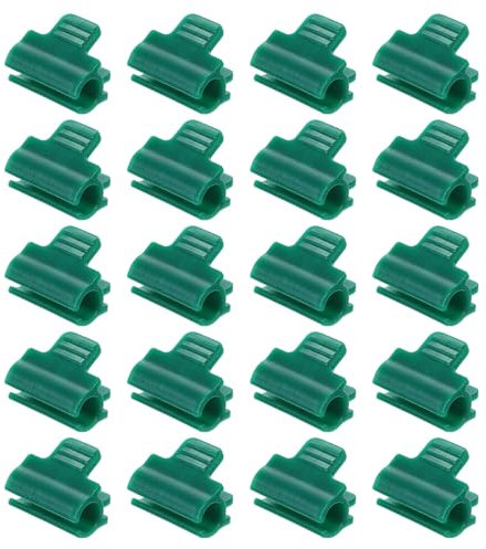 QUARKZMAN Gewächshausklammern für 9/16 Zoll PVC Rohr, 20 Stück Gewächshausfilmklammern Schattierungsnetzstangenclip Gartenbögen für Reihenabdeckung, Gewächshaus Kunststofffolie (Dunkelgrün)
