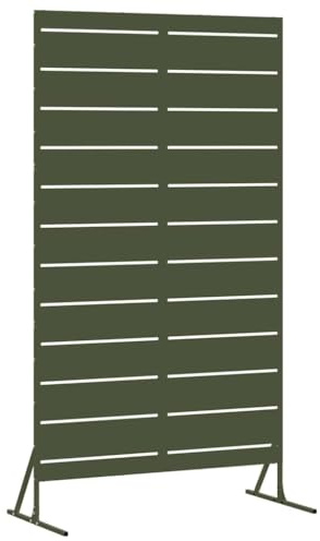 vidaXL Pantalla de Privacidad 100 x 50 x 180 cm Acero Verde oliva