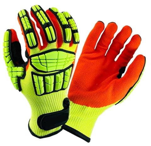 WAFOHSR Gants De Coupe Les Gants De Travail Protecteurs D'anti Vibration Ont Coupé Résistant avec Le Gant Plongé De Paume De Nitrile De Preuve D'huile Confortablement Adapté(M)