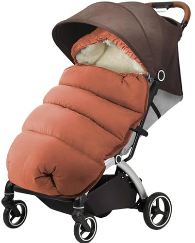 Fußsack Kinderwagen,Fusssack Winter Baby Kinderwagen,Universal Babyfußsack Kinderwagen,Kinderwagen Sack für Winter,Verdicktes Design Baby Winter Fußsack,für Alle Kinderwagen,Babyschale (Braun)