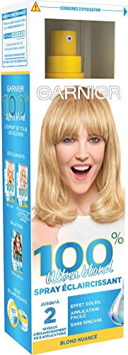 Garnier 100% Ultra Blond Spray Éclaircissant Naturel & Progressif, Effets Méchés, Cristal Soleil, 125 ml