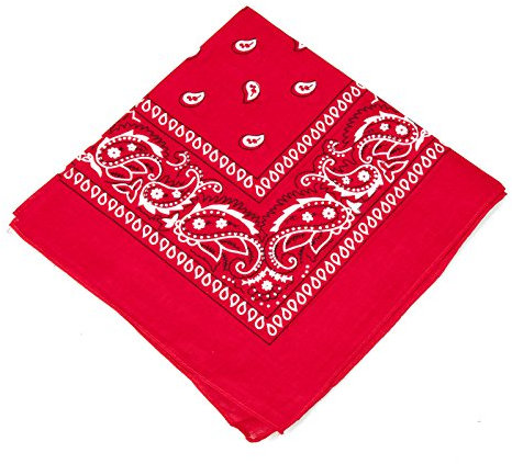 BOOLAVARD 1, 6, 9 oder 12 Stück Cowboy Bandanas Bandana mit original Paisley Muster,1er pack,Rot