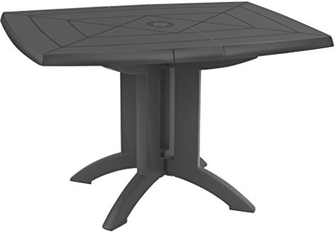 Grosfillex Vega 118 Tisch, Anthrazit, 80 x 77 x 72 cm