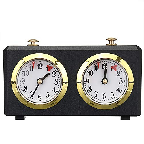 Orologio digitale professionale internazionale I-GO Conto alla rovescia Timer di scacchi con funzione di allarme, Timer di gioco di scacchi analogico retrò con bonus e struttura meccanica di ritardo
