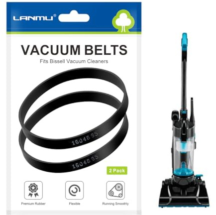 LANMU Replacement Belts Compatible with Bissell Powerforce Compact Model 2112, 1520, 3508, 2690, 23T7, 23T7V, 3130, 21129 Vacuum Cleaner, Replace Parts 1604895 (2-Pack)
