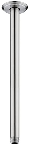Anpean 12 Inch Shower Arm and Flange Brushed Nickel, Ceiling Mounted Shower Arm for Rain Shower Head