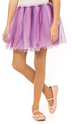 OVISSA Collants pour Filles Collants de Ballet pour Enfants, Beige 5-6 ans