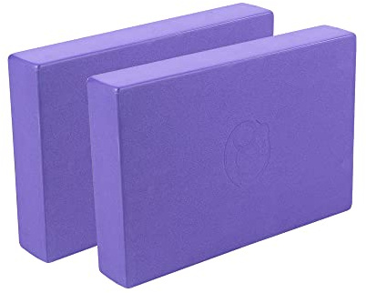 Yoga-Mad Bloque de Yoga EVA, Juego de 2, Bloque Antideslizante de Alta Densidad para Yoga, Pilates y Entrenamiento en casa, 30 cm x 20 cm x 5 cm