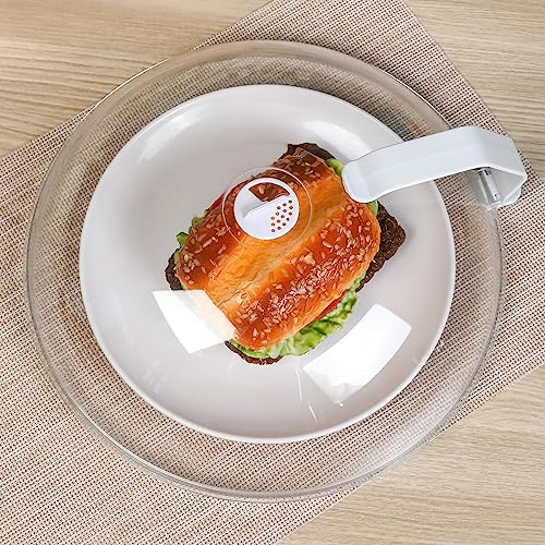 WENWELL Microwave Splatter Cover for Food 12,Large Clear Microwave Splash Guard Cooker lid with Handle,Dish bowl Plate Serving Cover Home Kitchen Essential,BPA-Free,Saft Plastic