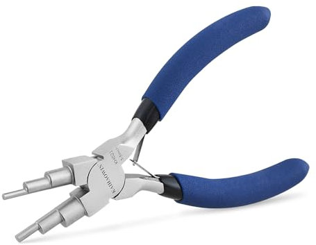KAIHAOWIN 6 in 1 Schmuckzange für die Schmuckherstellung Zubehör mit Comfort Grip Handle für Drahtumwicklung, Bügel, Schlaufen, Haken, Sprengringe