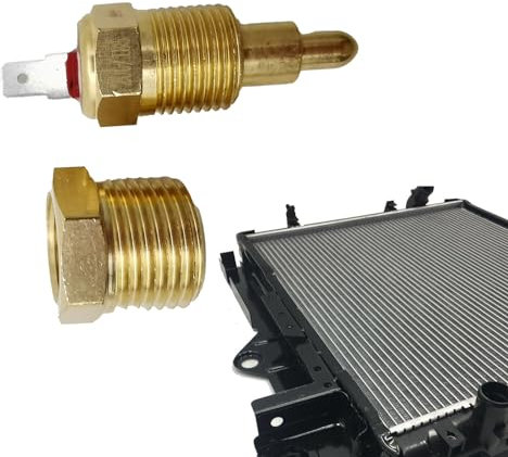 Flygun 1 kit interruttore temperatura ventola di raffreddamento auto, 5,6 cm 185-200 interruttore sensore di temperatura in metallo, modifica accessori di ricambio, adatto per la maggior parte delle