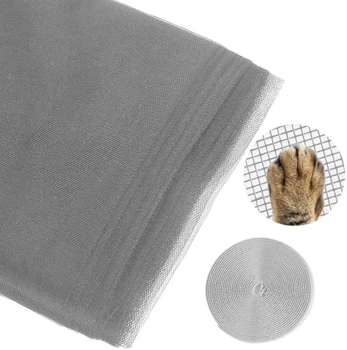 Moustiquaires Fenêtre, 120 x 250 cm Moustiquaire Fenetre Recoupable, Rouleau de Moustiquaire, Moustiquaire Fenetre Scratch, Fibres de Verre Moustiquaire Pour Fenêtres et Portes Anti-Insectes(Gris)