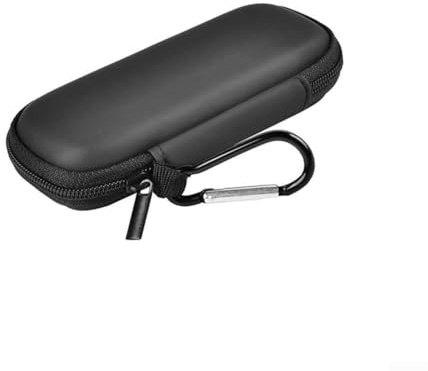 Étui de rangement étanche pour moniteur de fréquence cardiaque avec poche en maille et mousqueton, boîte de voyage en EVA antichoc pour appareils portables ECG/ECG, câbles et accessoires, noir