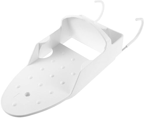 Mipcase Soporte Pared para Tabla de Planchar Acero Inoxidable Resistente al Calor con Doble Gancho Blanco para Hogar y Hotel
