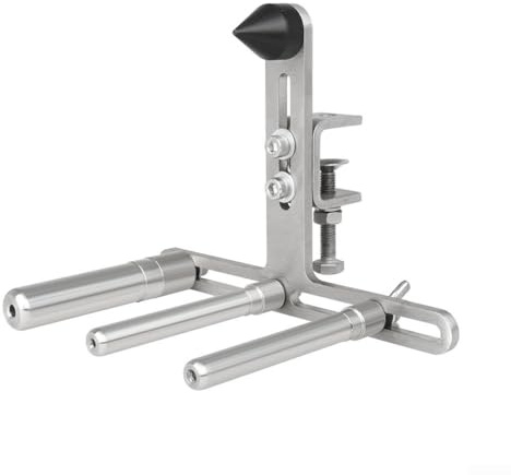 Soporte de pulido para tubos de trompeta y trombón, ancho ajustable con construcción de acero para uso de reparación