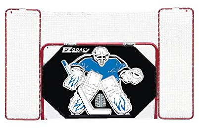 EZGoal Porta da hockey pieghevole in acciaio da 5,1 cm, con backstop, tutor tiratore e bersagli su rete