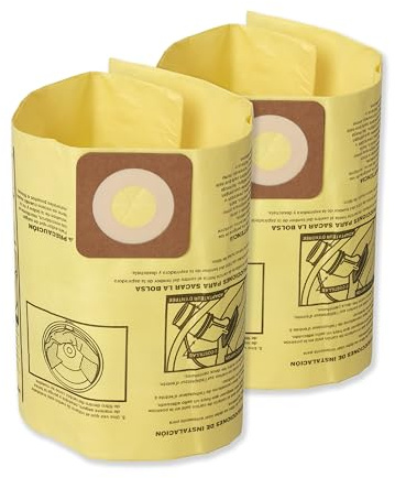 CRAFTSMAN CMXZVBE39970 Genuine Fine Dust Wet Dry Vac Dust Collection Bags for Most 6 to 10 Gallon CRAFTSMAN Shop Vacuums, Collects Dry Fine Debris, Reduces Cleanup Time, 2-Pack